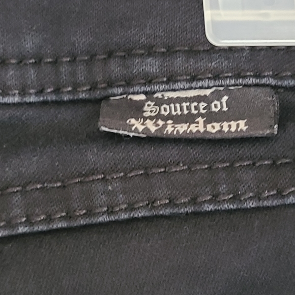 Source Of Wisdom Black London Skinny Denim Jean's Sz 16 - Picture 7 of 9